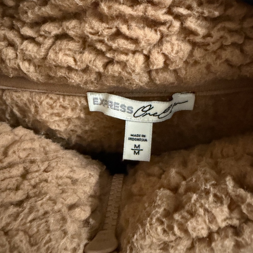 Express Tan Sherpa Jacket - Picture 3 of 3